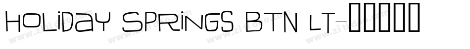 Holiday Springs BTN Lt字体转换